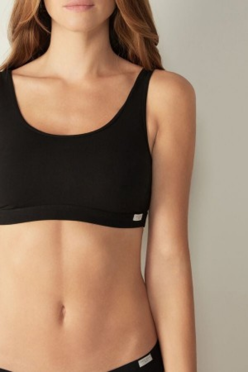 Intimissimi Katoenen Bra Top Zwart | NLJBT99823